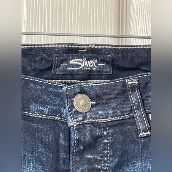 SILVER JEAN Sam Boyfriend Mid Rise Slim Leg Slightly Distressed W26/L27 - Picture 4 of 8